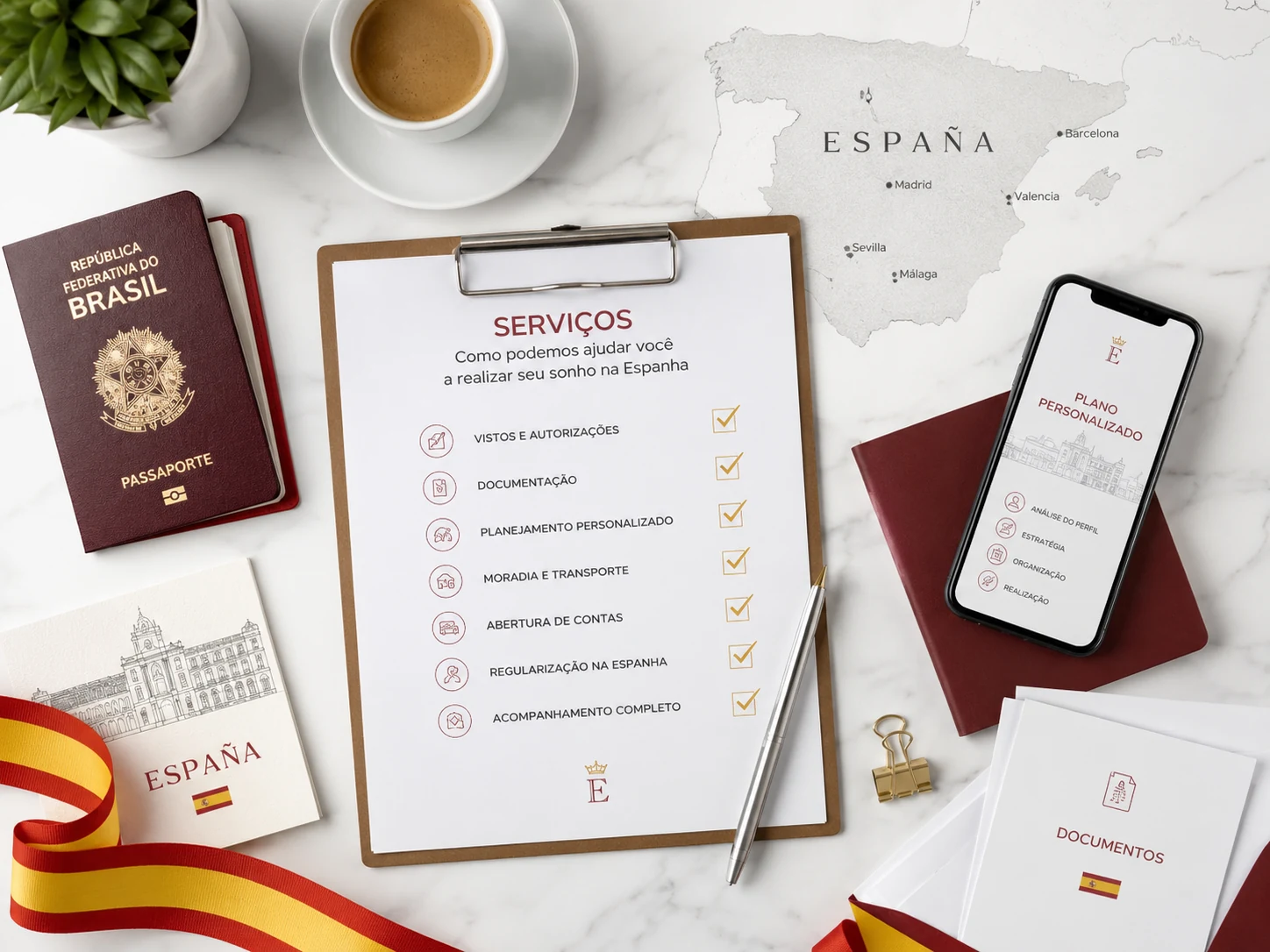 Serviços de assessoria para imigração para Espanha